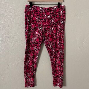 Disney Minnie Mouse Leggings LulaRoe Tall & Curvy Pink
